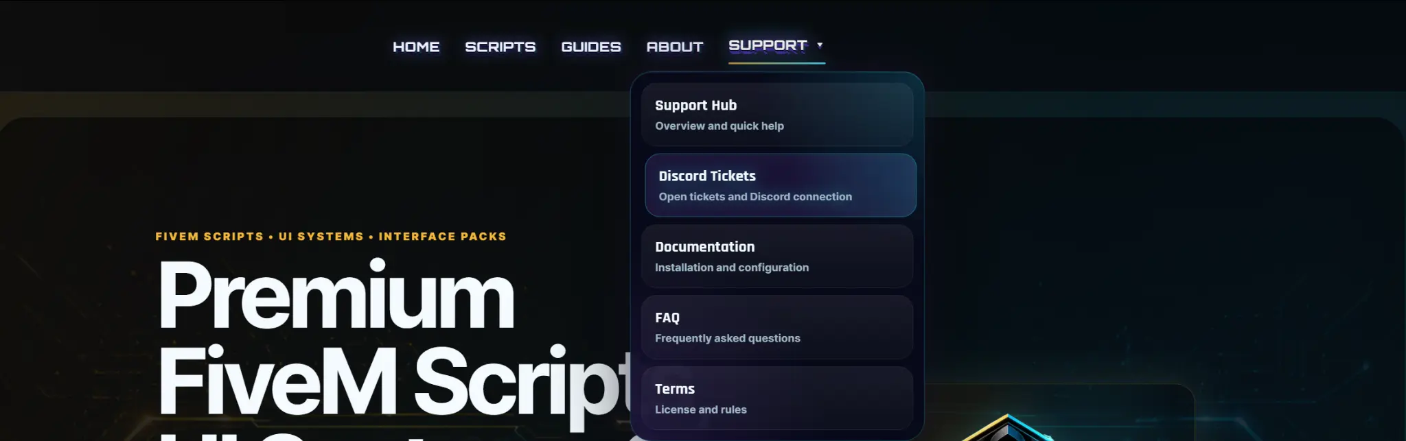 1. Kattints az Open Support Ticket gombra